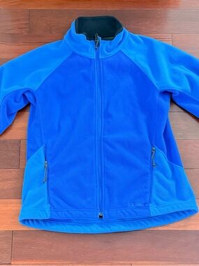 L.L. Bean The Weather Channel Polartec Blue Woman Fleece Size Medium